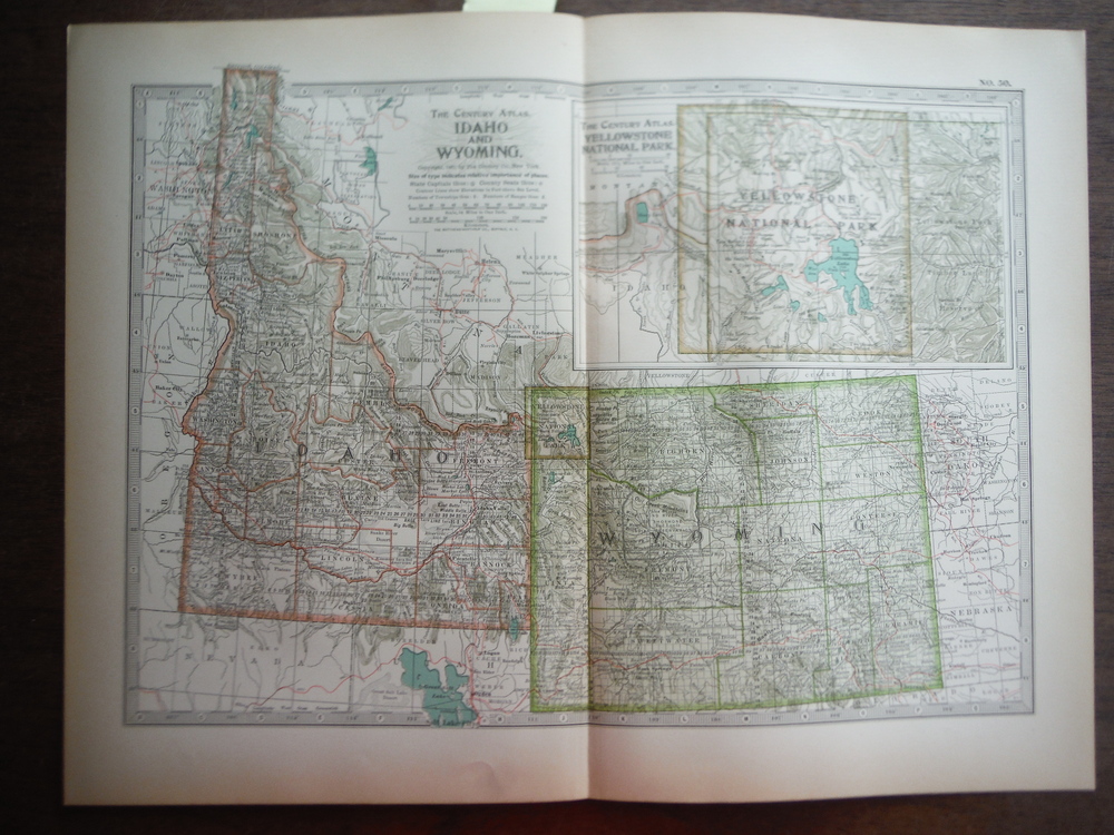 Image 0 of The Century Atlas  Map of Idaho and Wyoming (1897)