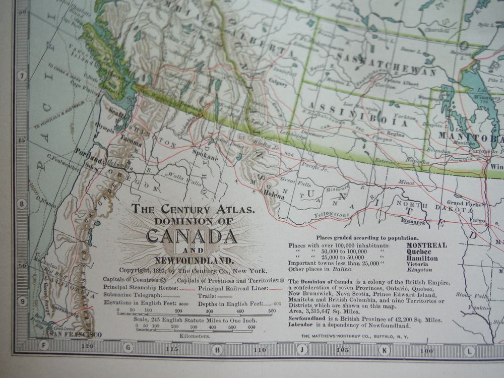 Image 1 of The Century Atlas  Map of the Dominion of Canada and Newfoundland (1897)