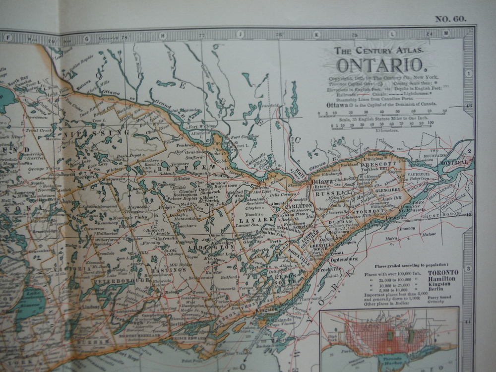 Image 1 of The Century Atlas  Map of Ontario (1897)
