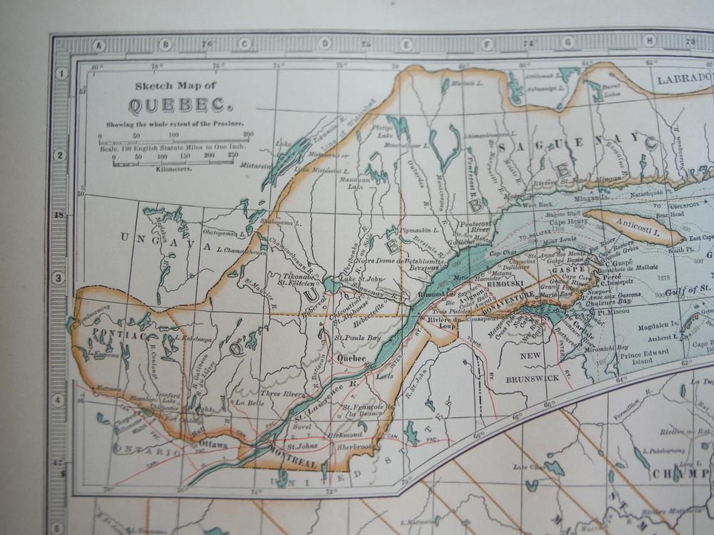 Image 1 of The Century Atlas  Map of Quebec (1897)