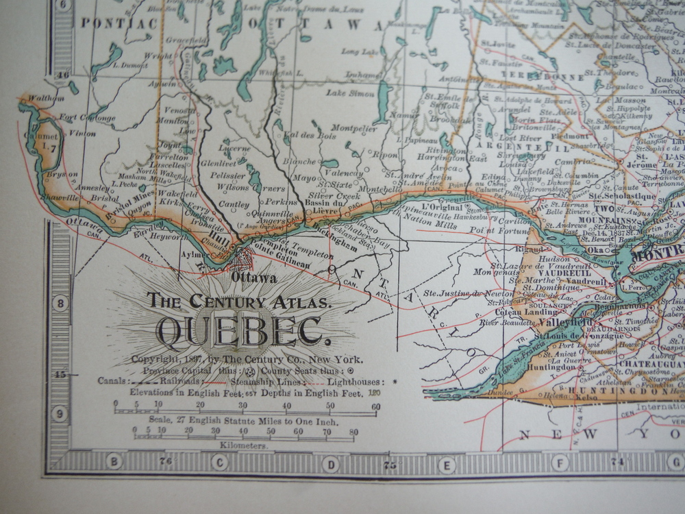 Image 2 of The Century Atlas  Map of Quebec (1897)