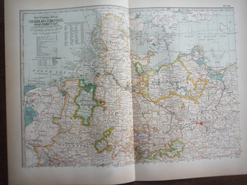 The Century Atlas  Map of German Empire, Northern Part (1897)