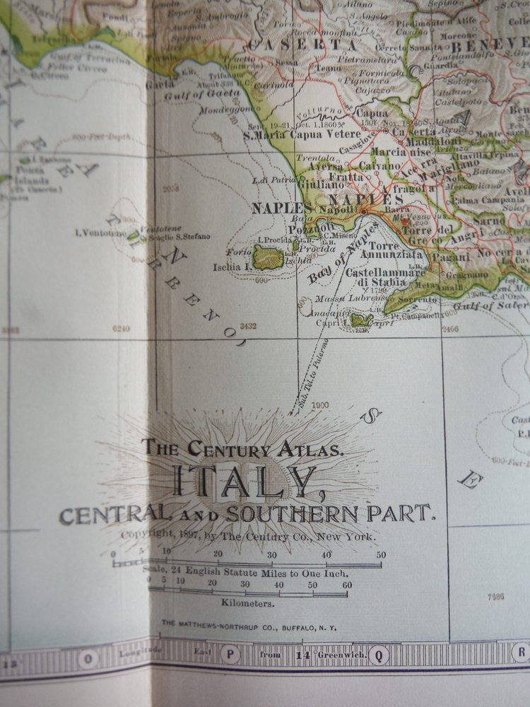 Image 1 of The Century Atlas  Map of  Italy, Central and Southern Part(1897)