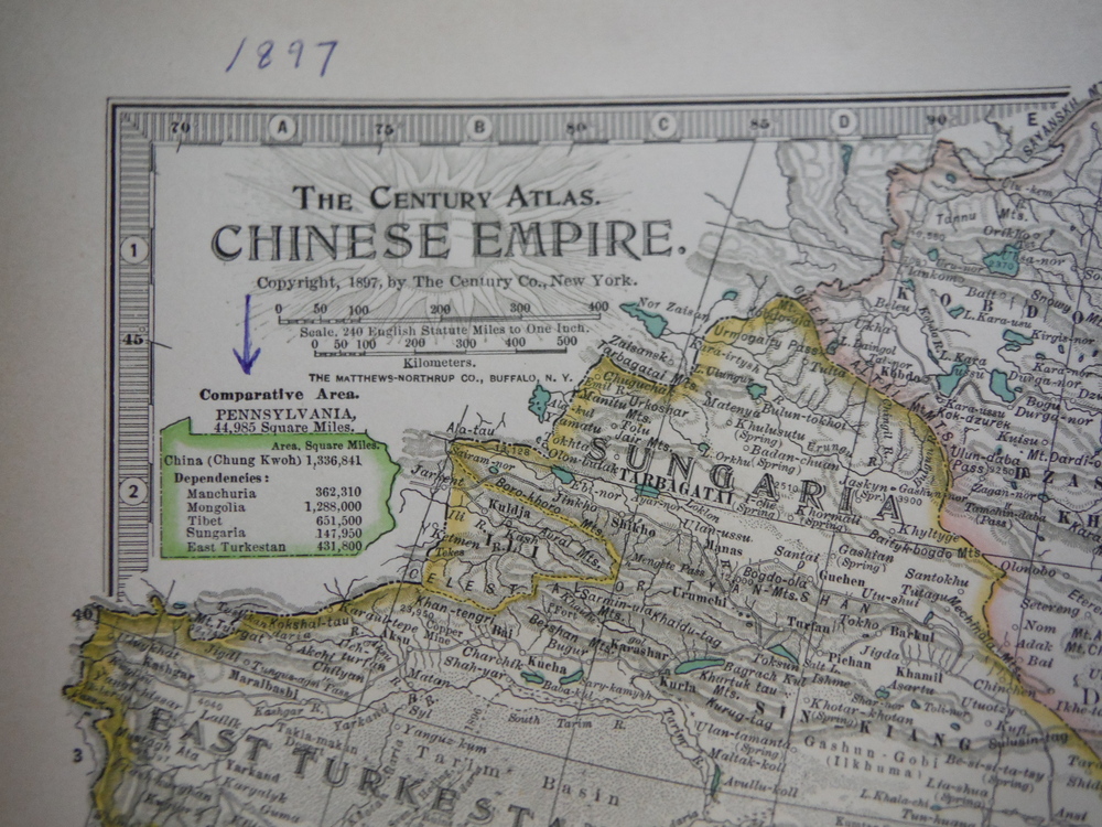 Image 1 of The Century Atlas  Map of Chinese Empire (1897)