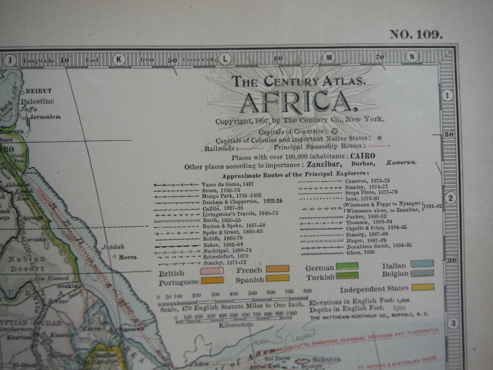 Image 1 of The Century Atlas  Map of Africa (1897)