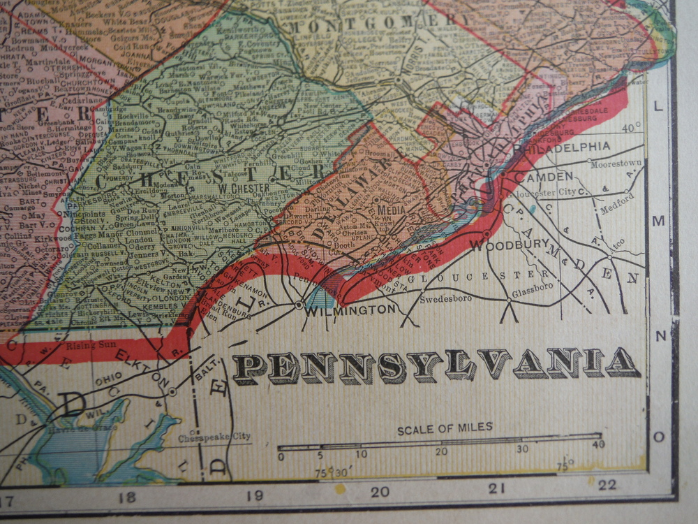 Image 1 of Cram's Map of Pennsylvania (1901)