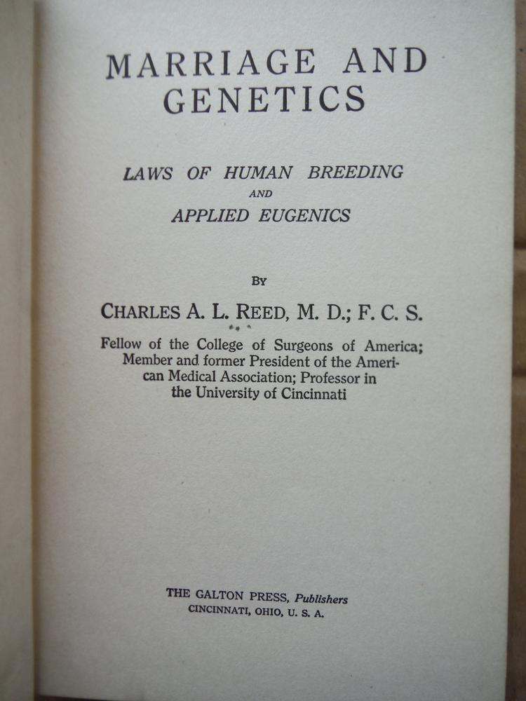 Image 1 of Marriage and Genetics Laws of Human Breeding and Applied Eugenics