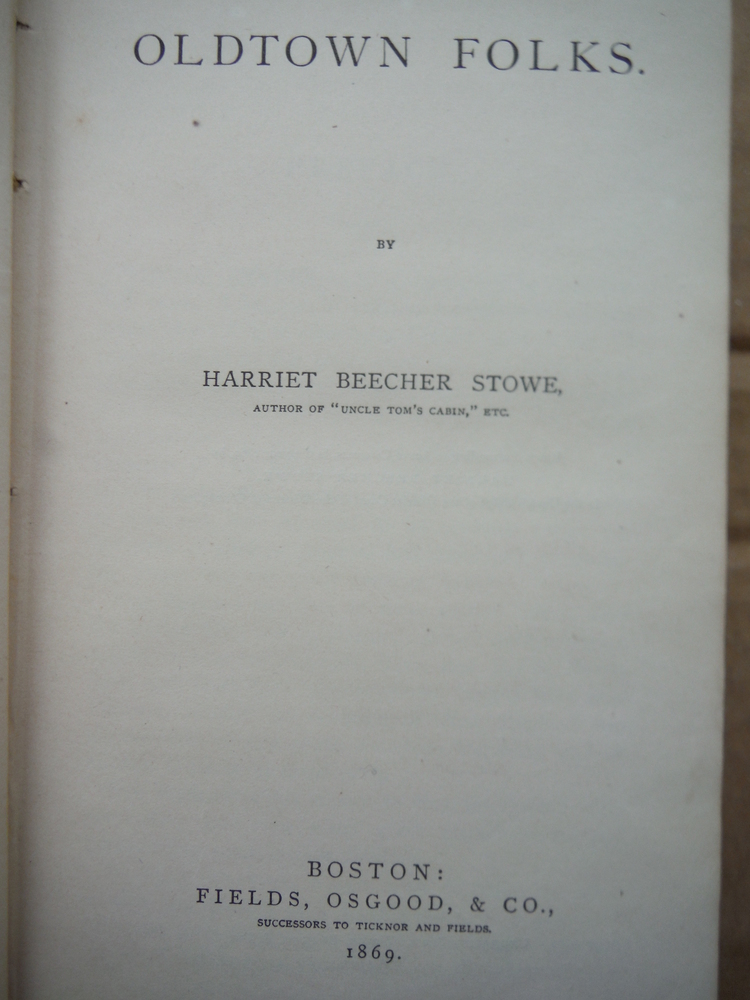 Image 1 of OLDTOWN FOLKS. Mrs. Stowe's Novels. Uniform Editions.