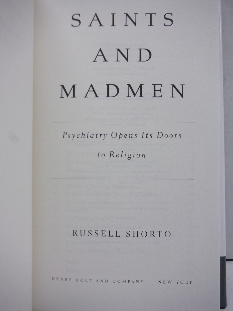Image 1 of Saints and Madmen: Psychiatry Opens Its Doors to Religion