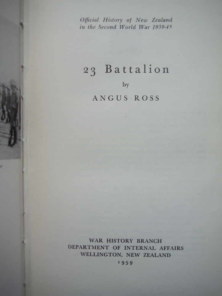 Image 1 of 23 Battalion [Series Title: Official History of New Zealand in the Second World 