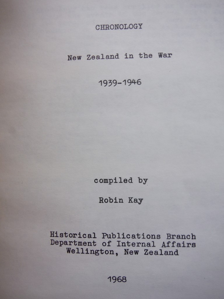 Image 1 of Chronology: New Zealand in the war, 1939-1946,