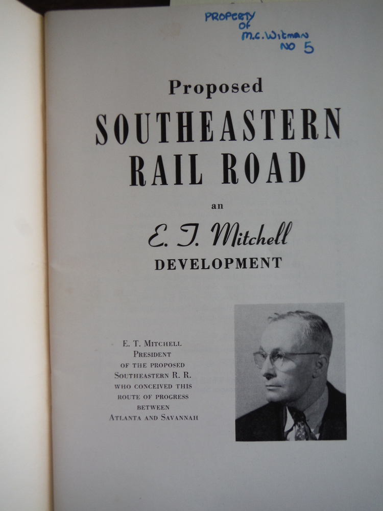 Image 1 of Proposed Southeastern Railroad an E. T. Mitchell Development (Vols. I & II)