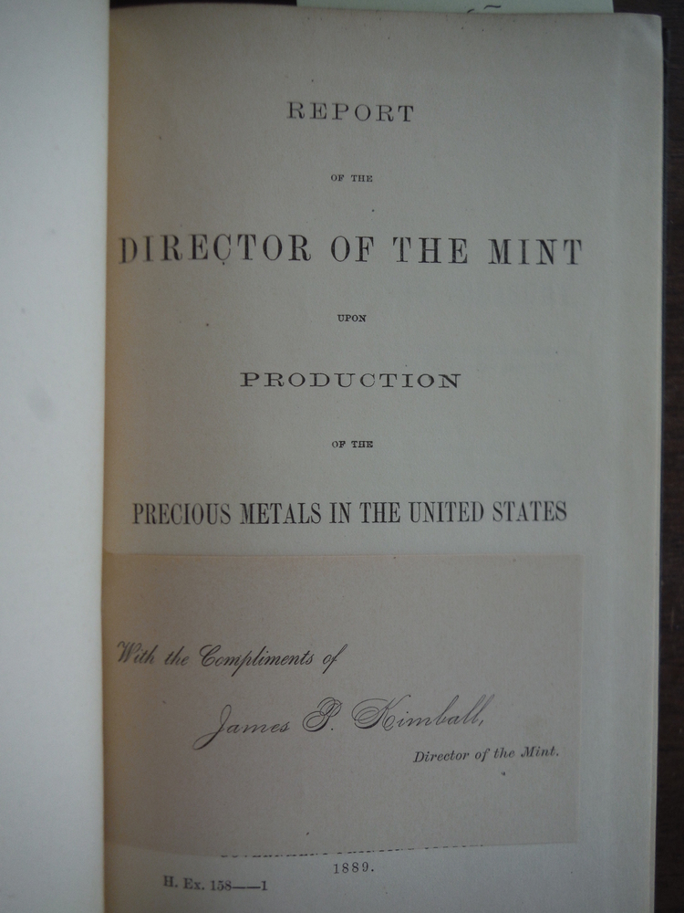 Image 1 of Report of the Director of the Mint Upon the Production of Precious Metals in the