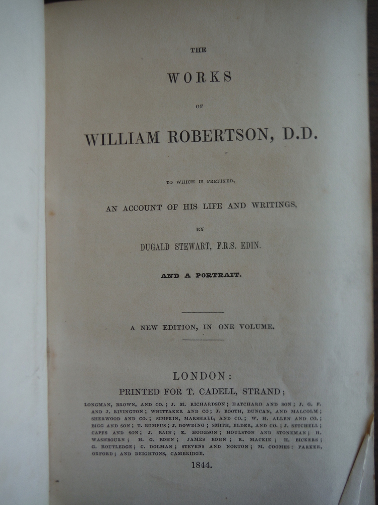 Image 1 of The Works of William Robertson, D.D. to which is Prefixed an account of his Life