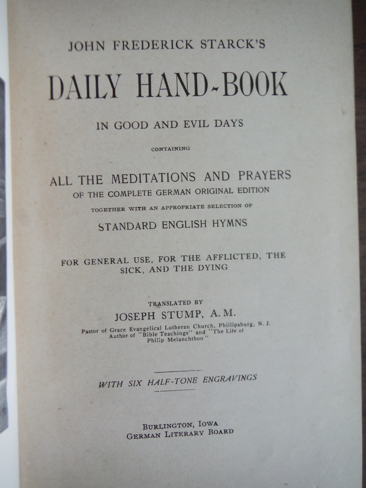 Image 1 of John Frederick Starck's Daily hand-book in good and evil days