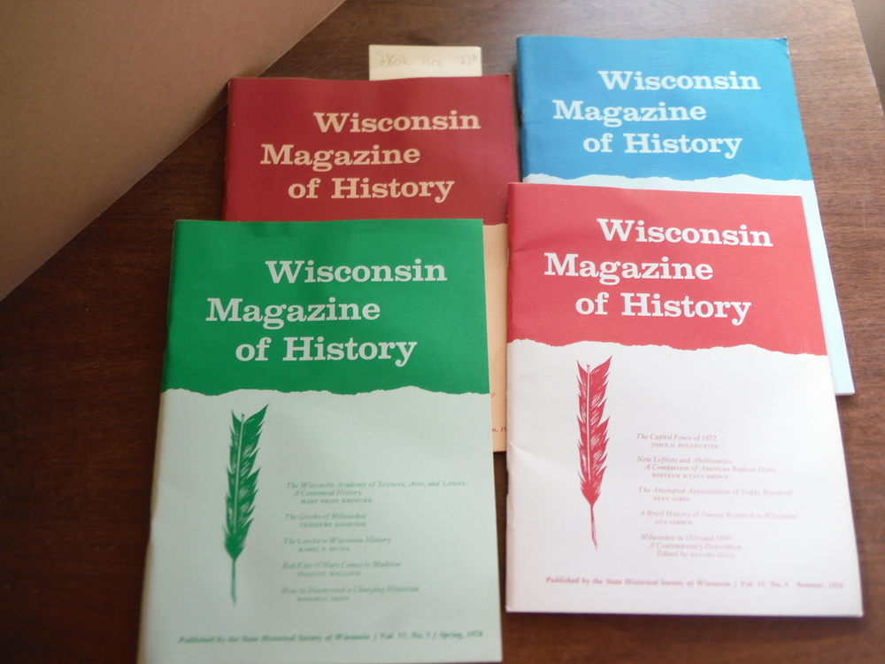 Image 0 of Wisconsin Magazine of History Vol 53 Nos. 1 - 4  1969-1970