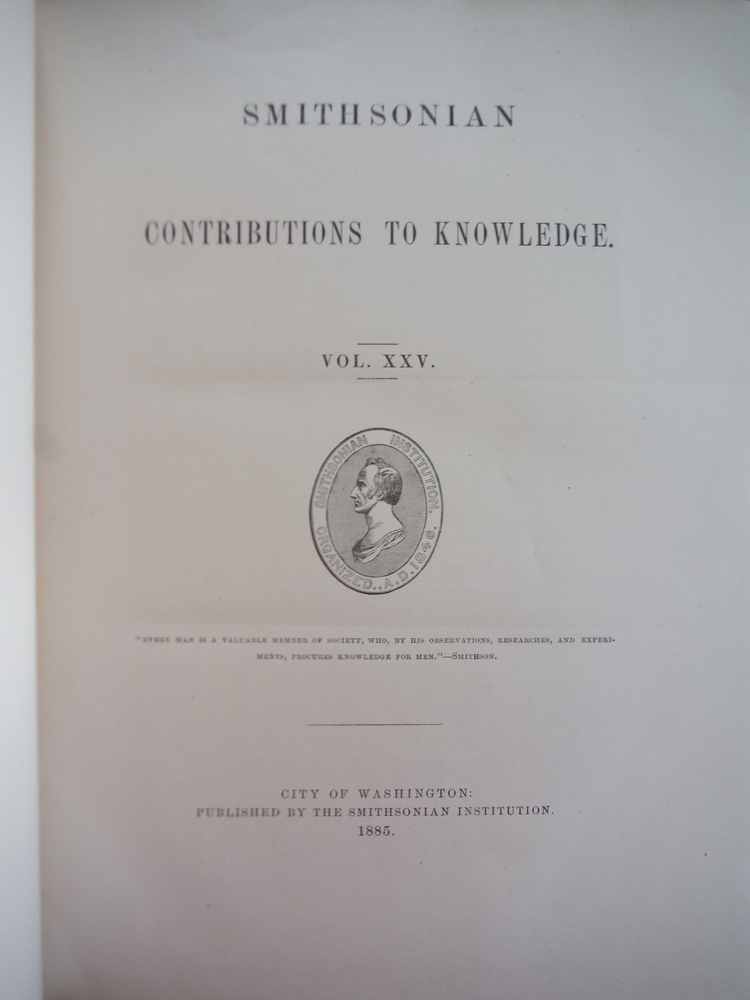 Image 1 of Smithsonian Contributions to Knowledge, Vol. XXV