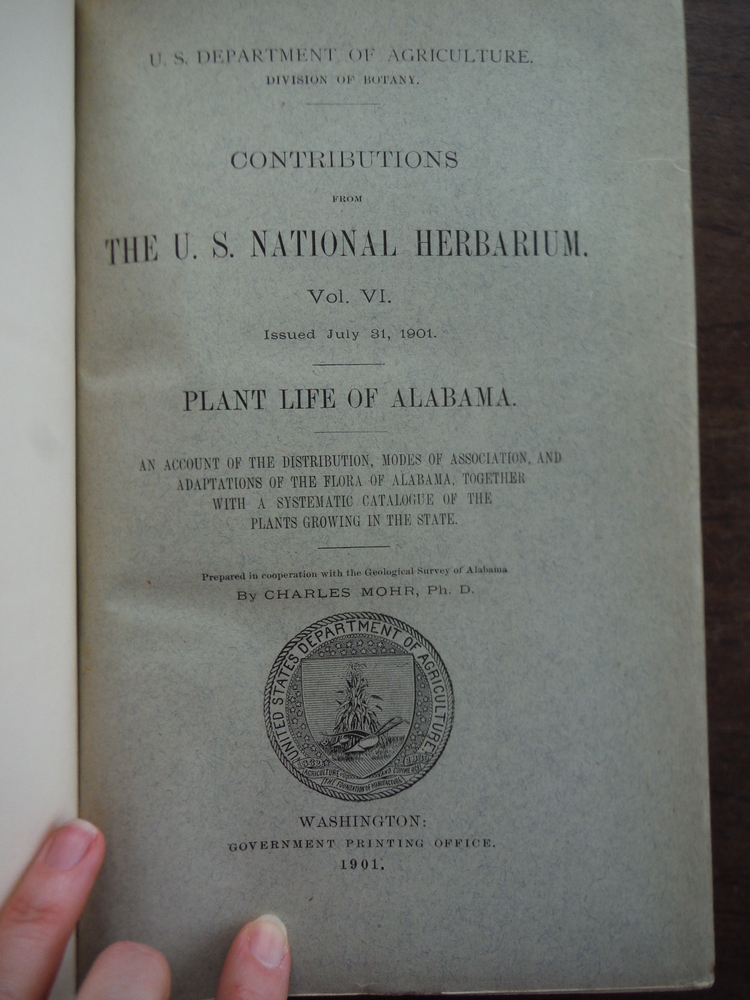Image 1 of Contributions from the U. S. National Herbarium, Vol. VI, Plant Life of Alabama,