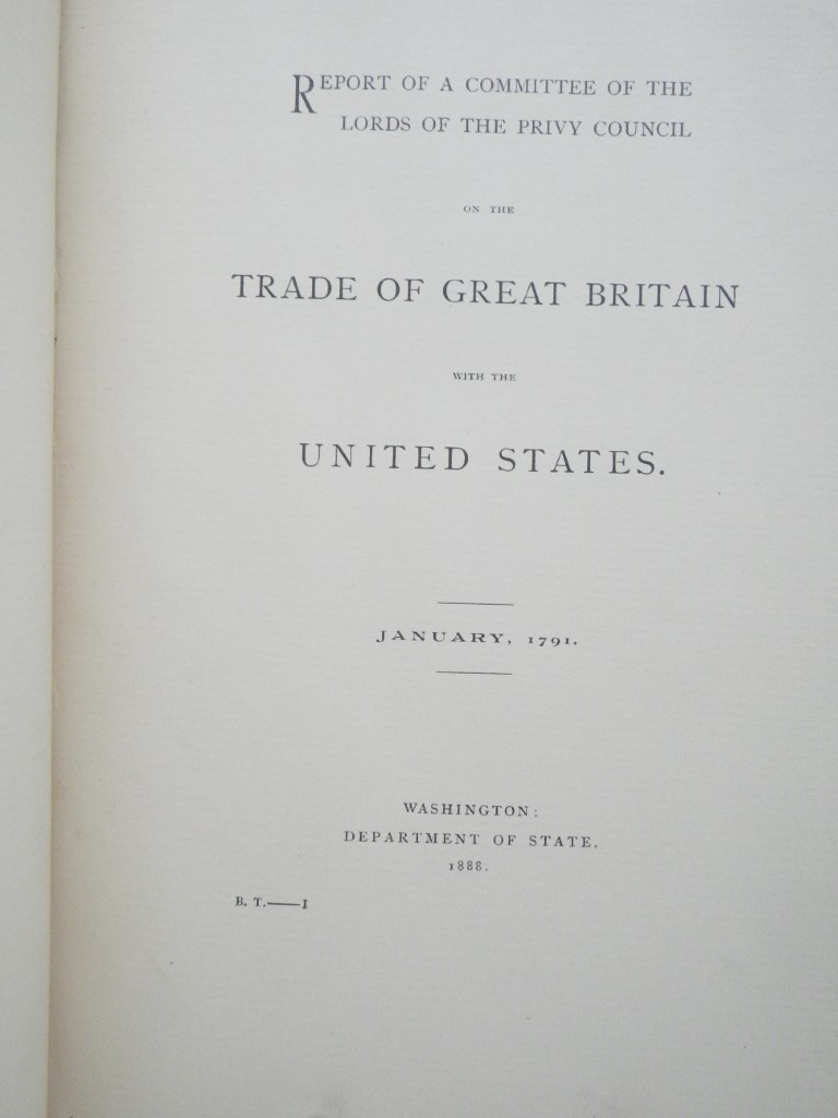Image 1 of REPORT OF A COMMITTEE OF THE LORDS OF THE PRIVY COUNCIL ON THE TRADE OF GREAT BR