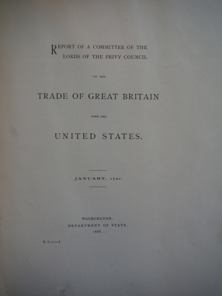 Image 1 of REPORT OF A COMMITTEE OF THE LORDS OF THE PRIVY COUNCIL ON THE TRADE OF GREAT BR