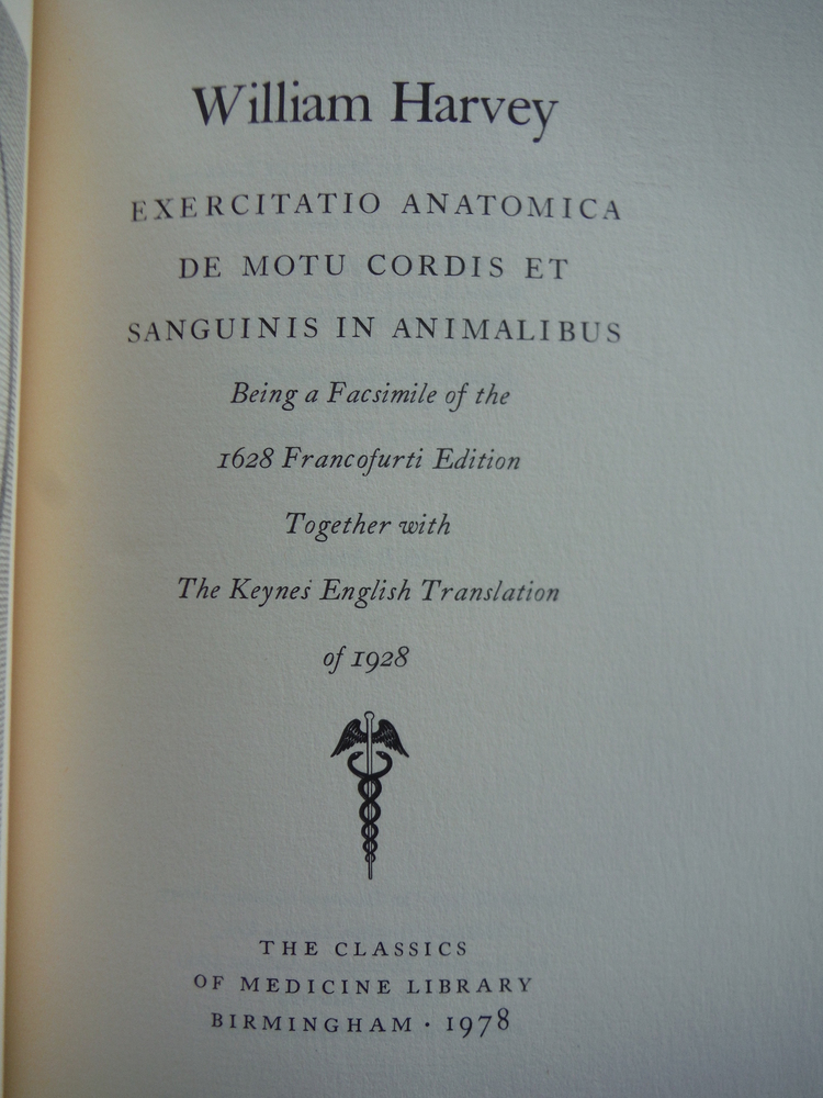 Image 1 of Exercitatio Anatomica de Motu Dordis et Sanguinis in Animalibus. Being a Facsimi