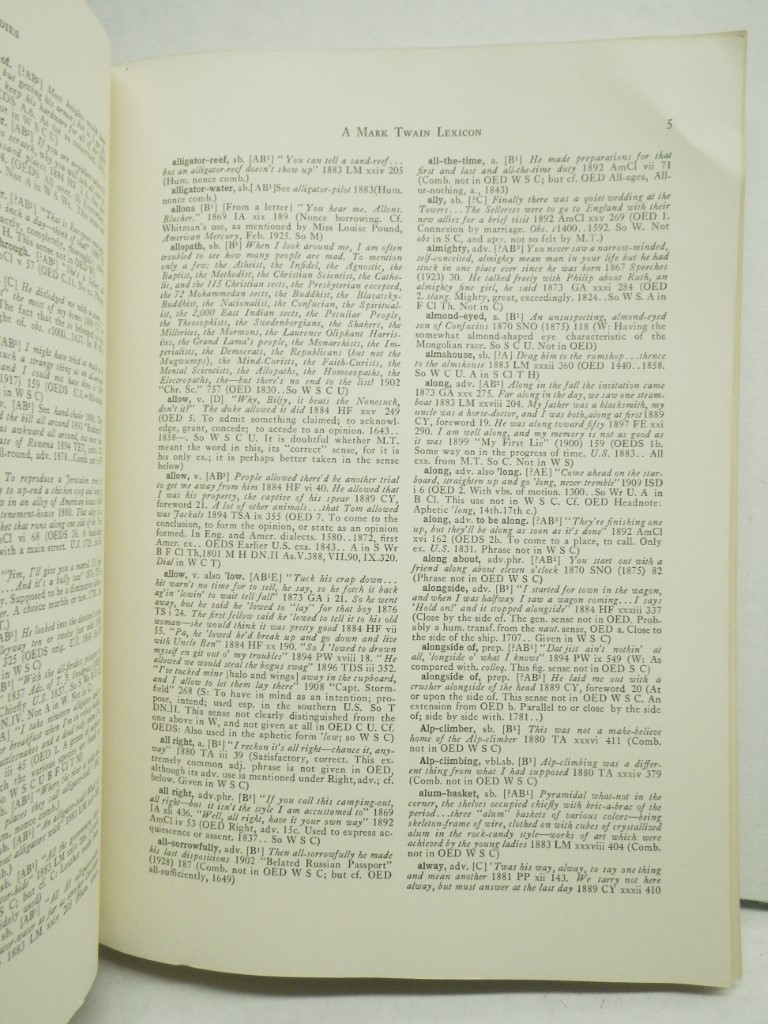 Image 3 of A Mark Twain Lexicon (The University of Missouri Studies A quarterly of Research