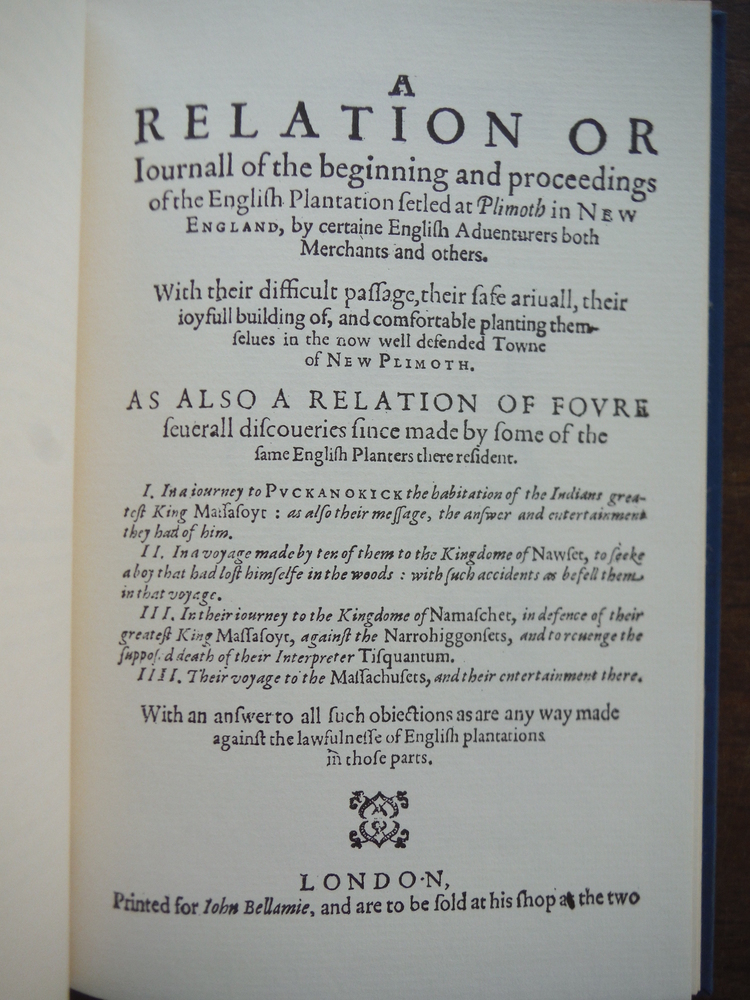 Image 1 of Journall of the English Plantation at Plimoth