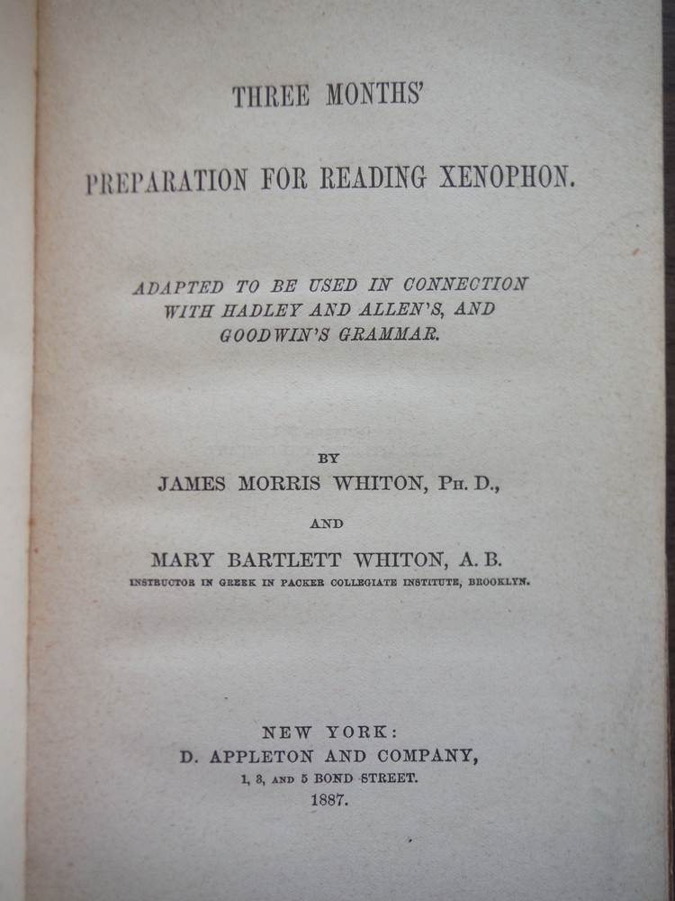 Image 1 of Three Months' Preparation for Reading Xenophon