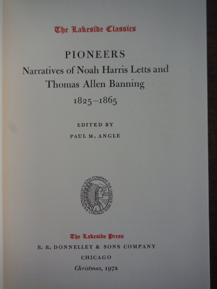 Image 1 of Pioneers: Narratives of Noah Harris Letts and Thomas Allen Banning