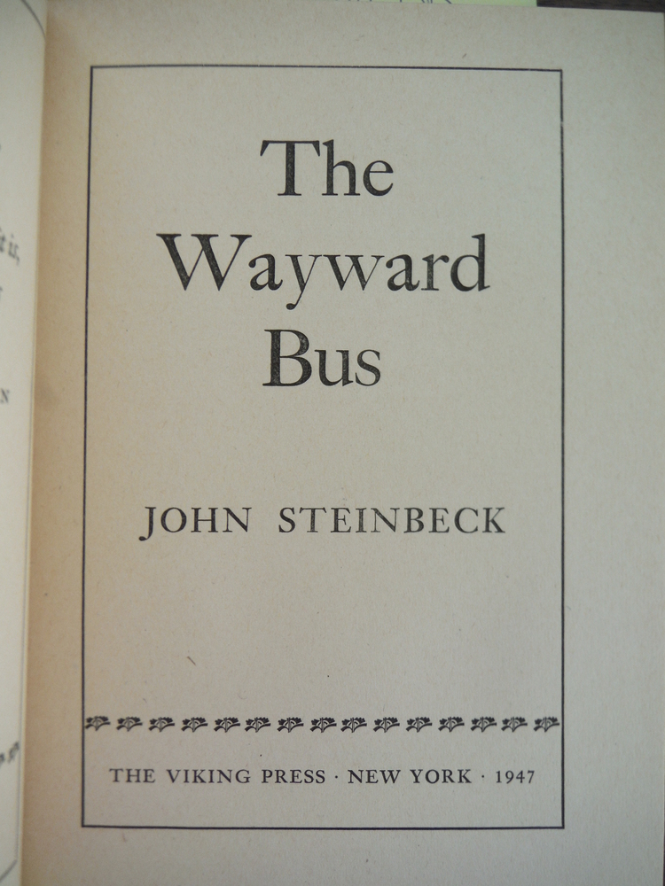 Image 1 of The Wayward Bus (First Edition)
