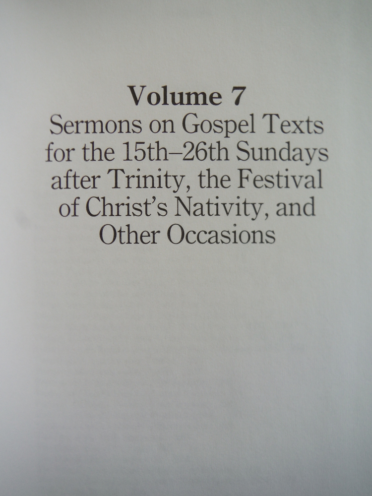 Image 1 of The Complete Sermons of Martin Luther: Vol 7 (only, of 7): Sermons on Gospel Tex