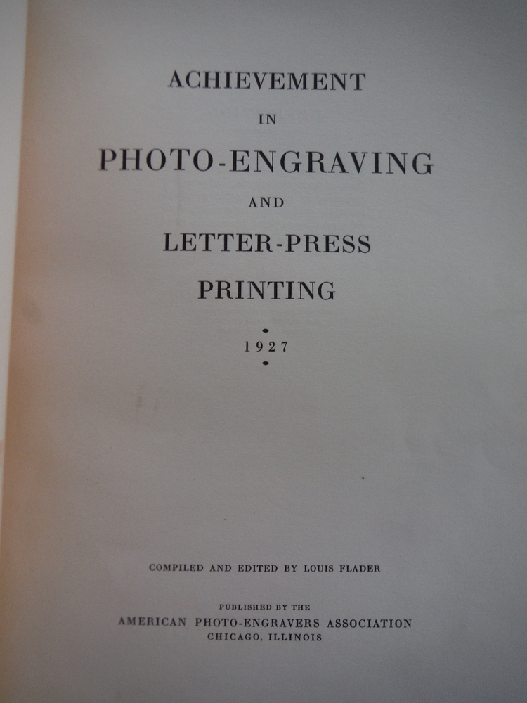 Image 1 of Achievement In Photo-Engraving And Letter-Press Printing