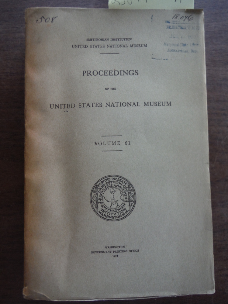 Image 0 of Proceedings of the United States National Museum Volume 61