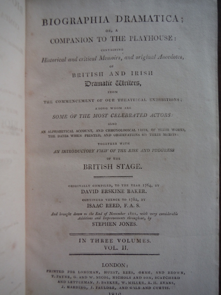 Image 1 of Biographia Dramatica; or a Companion to the Playhouse: containing historical and