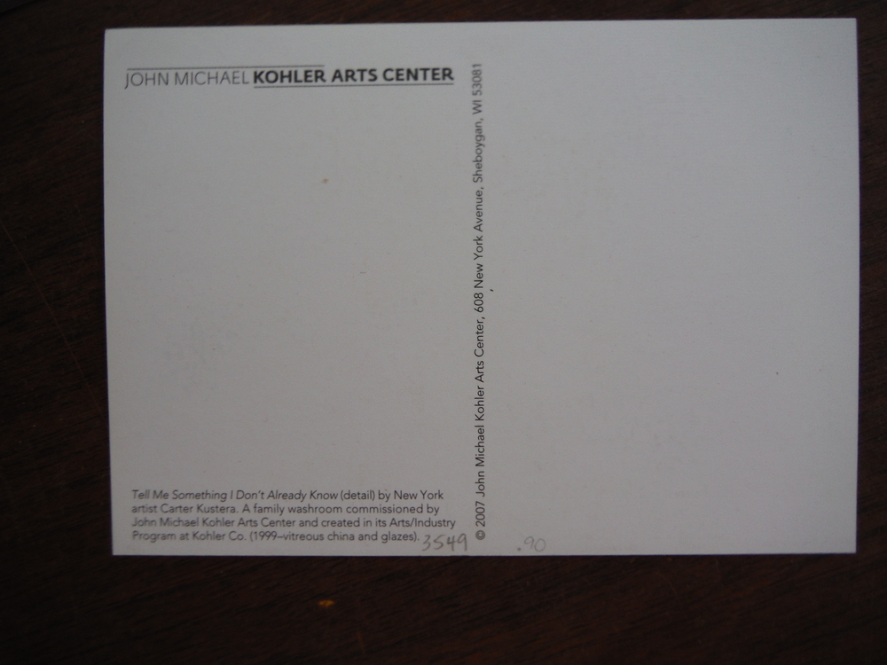 Image 1 of John Michael Kohler Arts Center Postcards - Bathroom Art (10)
