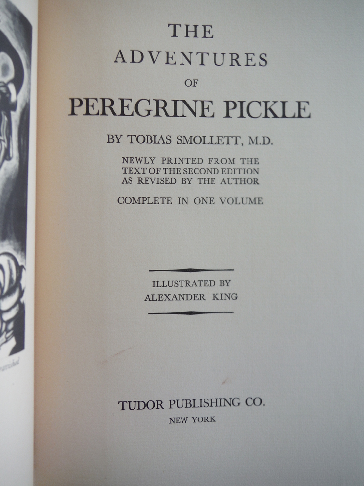 Image 1 of THE ADVENTURES OF PEREGRINE PICKLE, COMPLETE IN ONE VOLUME Newly Printed from th