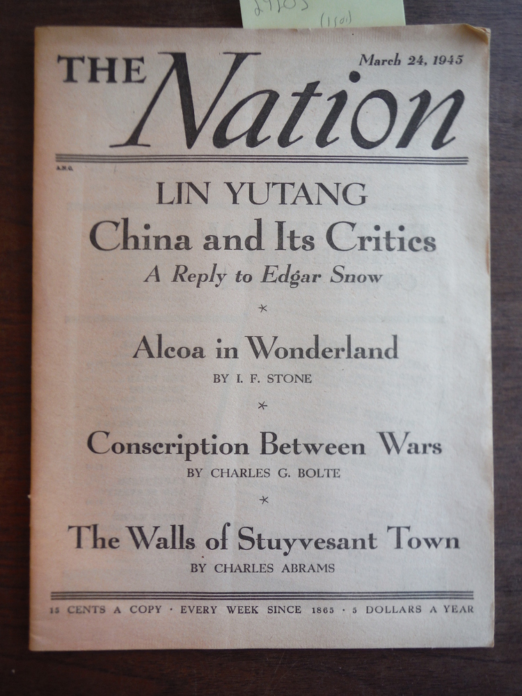 Image 0 of The Nation Vol. 160 No. 12 March 24,   1945