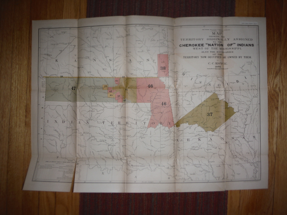 Image 0 of Map Showing the Territory Originally Assigned to the Cherokee Indians West of th