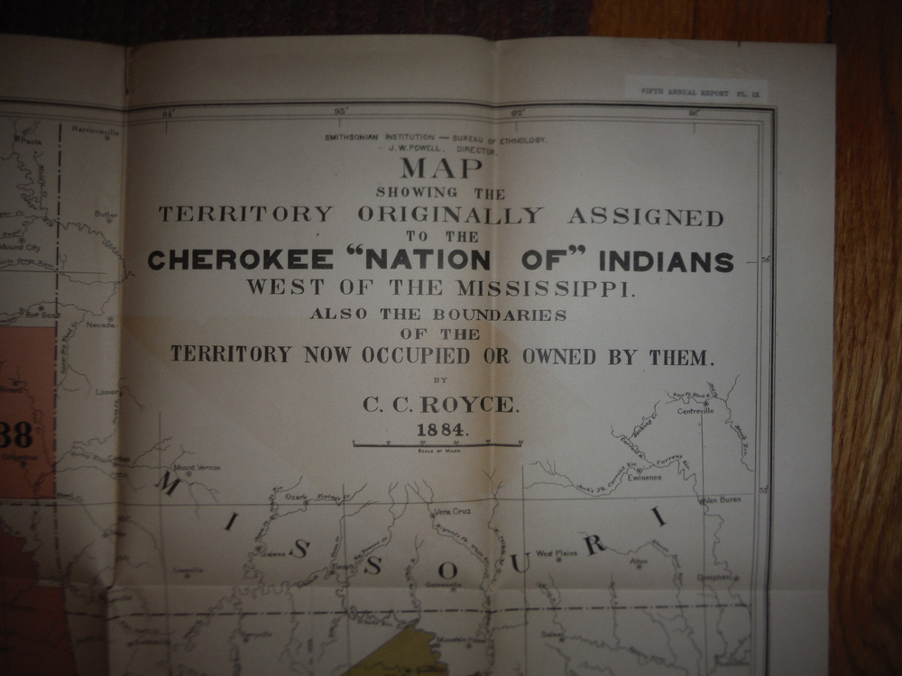 Image 1 of Map Showing the Territory Originally Assigned to the Cherokee Indians West of th