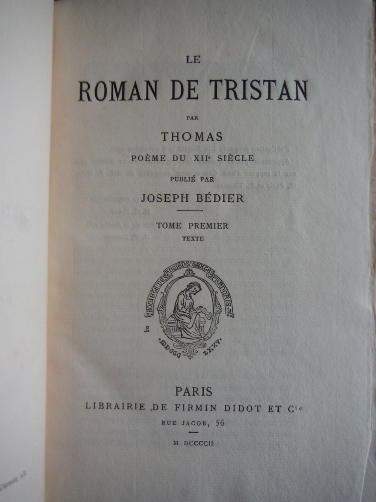 Image 1 of Le Roman de Tristan par Thomas Poeme du XII Siecle (Tome Premier Texte)