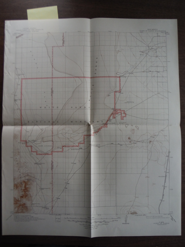 USGS Topographic Map Point of Sands Quadrangle New Mexico