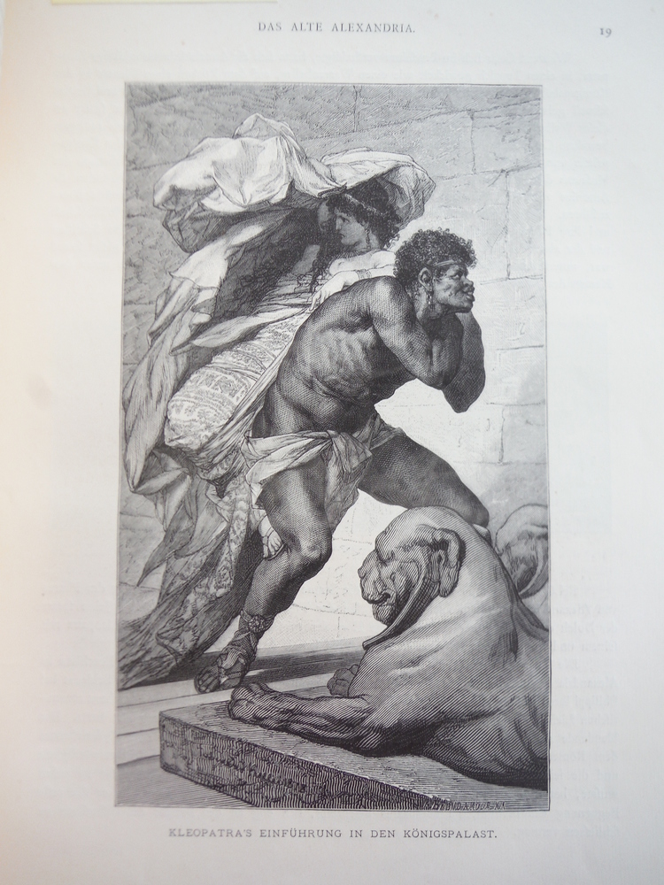 Image 0 of Kleopatra's Einfuhrung in den Konigsplast - Steel engraving (1878)