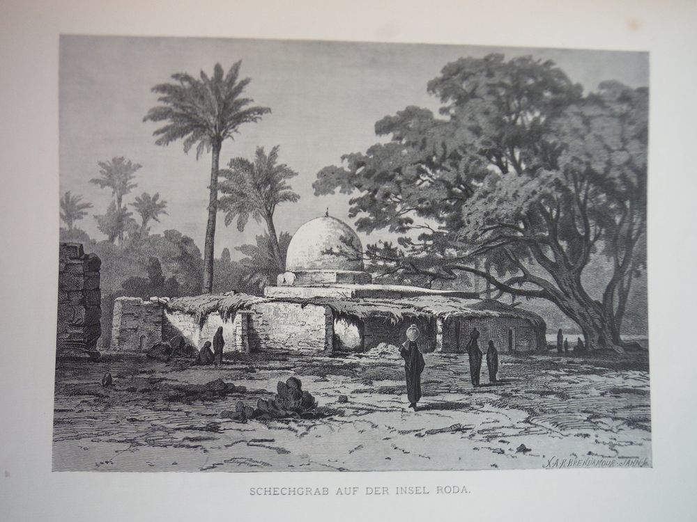 Schechgrab auf der Insel Roda by F. C. Welsch - Steel Engraving (1879)