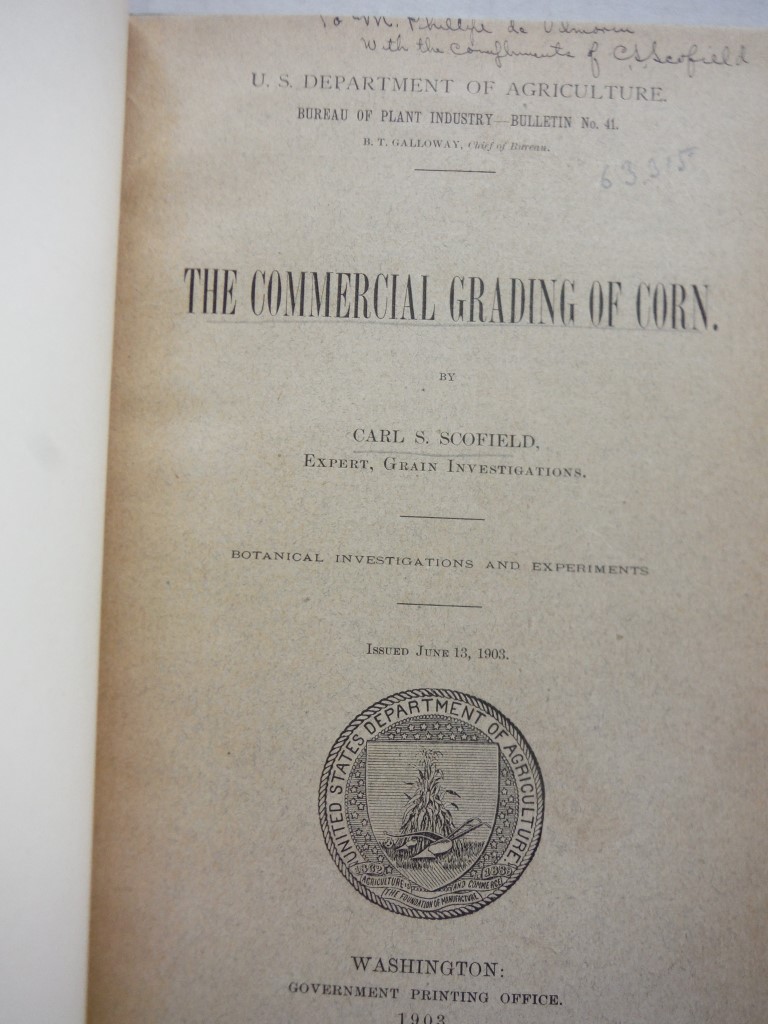 Image 2 of The Commercial Grading of Corn; Volume no.41