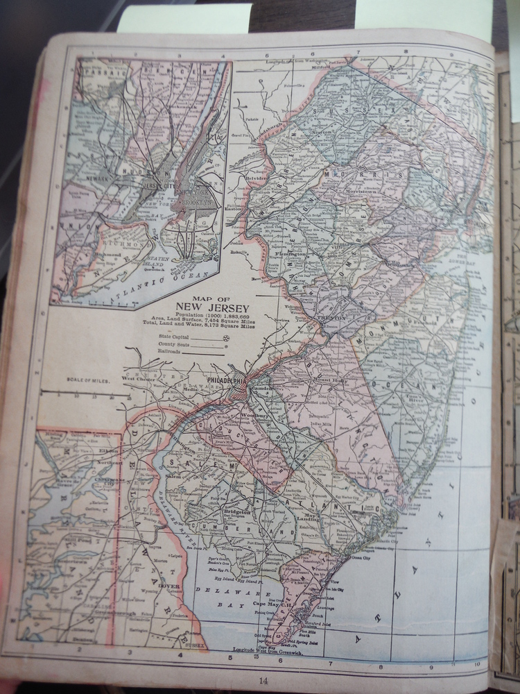 Image 1 of Matthews-Northrup Map of New Jersey (1901)