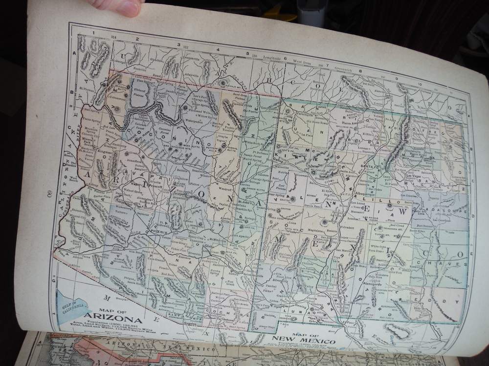 Image 1 of Maps of Washington and Oregon and Arizona and New Mexico (1901)