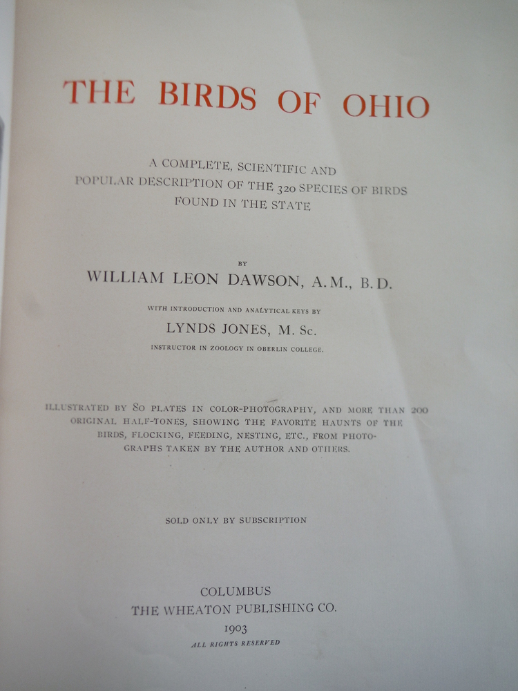 Image 1 of The Birds of Ohio (Original Edition)