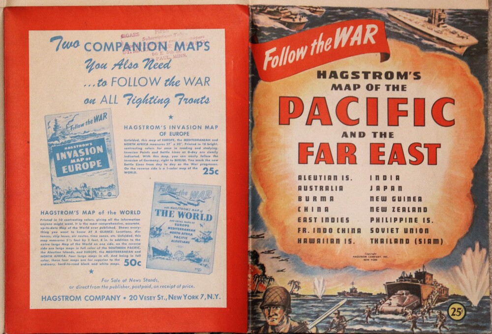 Image 0 of Hagstrom's Map of the Pacific nd the Far East - Follow the War