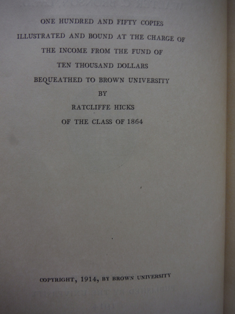 Image 3 of The History of Brown University 1764-1914 (Limited Edition)
