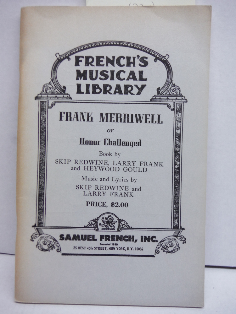 Image 0 of Frank Merriwell or Honor Challenged (French's Musical Library)